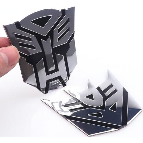Car Styling Plastic 3D Car Stickers Cool Autobots Logo Transformers Badge Emblem Tail Decal Motorcycle bicycle Car decoration
