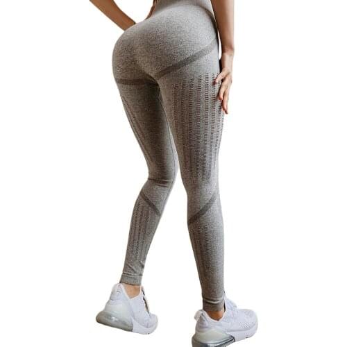 Women Quick Dry Yoga Pants Peach Hip Fitness Female Trousers Seamless High Waist Tight Hip Lady Sports Pants Running Trousers