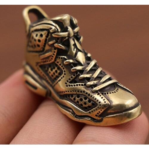1pcs/2pcs 36x20mm brass shoes pendant sneaker key chain buckles creative boots car key chain bag hook DIY accessories