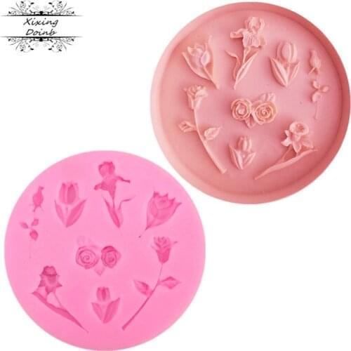 1Pcs Flower silicone mold fondant mold cake decorating tools chocolate gumpaste mold