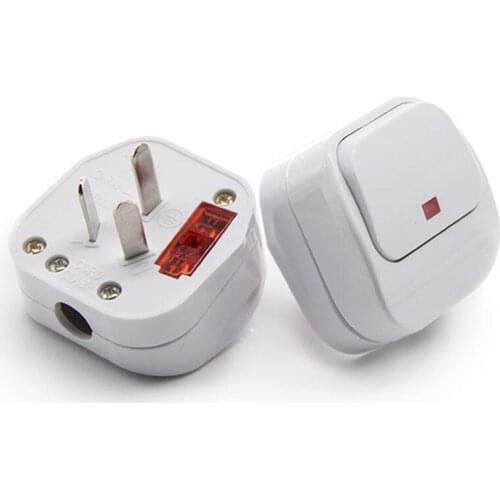 5PCS AU Switch 250V 10A AC Power Plug With Switch Male Electrical Socket Connect Cord Adapte