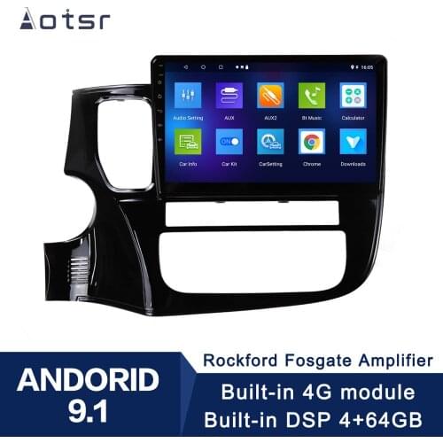 Android 9.1 10.2” IPS DSP Car DVD Player GPS Navigation Head Unit For Mitsubishi Outlander 2014+ Multimedia Player Tape Recorder