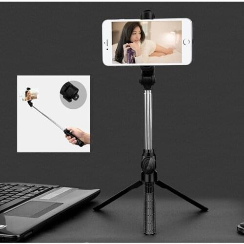 3 In 1 Wireless Selfie Stick Bluetooth Handheld Monopod Shutter Remote Foldable Mini Tripod for IPhone XR 8 X 7 6s Plus Xiaomi