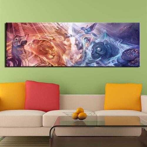 Large round Diamond Painting Psychedelic portrait Full square Rhinestone of Picture Diamond mosaic Valentines Day gift