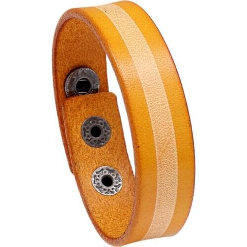 Punk Gothic Rock Men Women Bracelet Cuff Genuine Leather Simple Charm Casual Wristbands Wrap Retro Biker Bangle Fashion Jewelry