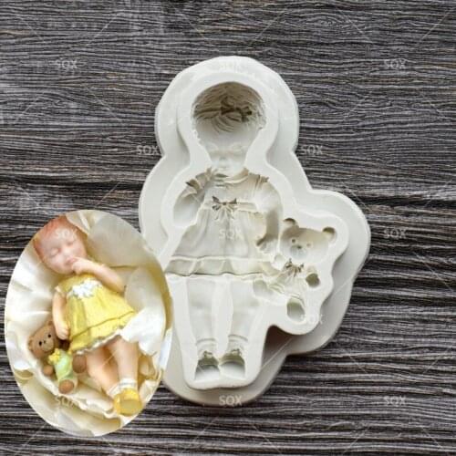 Little Girl ChocolateCake Baking Molds,Moule Silicone,Cake Decorating Tools Pastry Tools Kitchen AccessoriesSQ16309