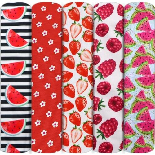 Fruit Strawberry Watermelon 100% Cotton Fabric Sewing Quilting Needlework Material DIY Cloth,1Yc14105