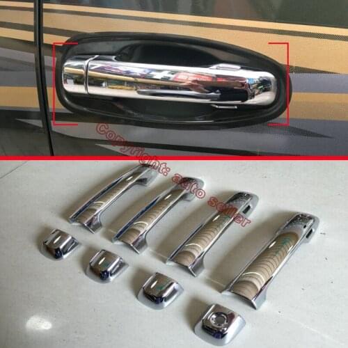 ABS Chrome Door Handle Cover Trim With Smart Hole For Toyota Land Cruiser 2016 2017 2018