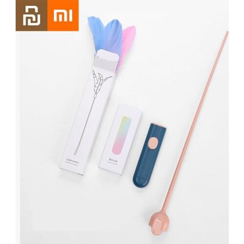 Xiaomi New Pets Cat Toy Supplies Feather Funny Cat Stick Cat Relieves Boredom Long Handle Funny Cat Pole With Laser Light Youpin