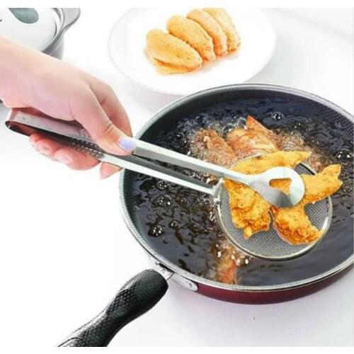 Stainless Steel Ladle Oil Scoop Fried Food Scoop Oil Scoop Bean Curd Powder Sieve Filter Food Oil Clip Kitchen Appliances