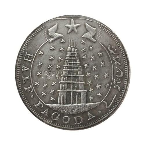 1807-1808 India-British 1/2 Pagoda coins COPY FREE SHIPPING 36.5mm