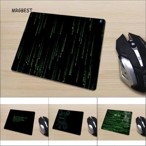 Black Printed Mouse Pad Small Hacker Pattern Mouse-pad Gaming Pads Game Accessories Desk Mat for Gaming Mouse Pad Free Shipping