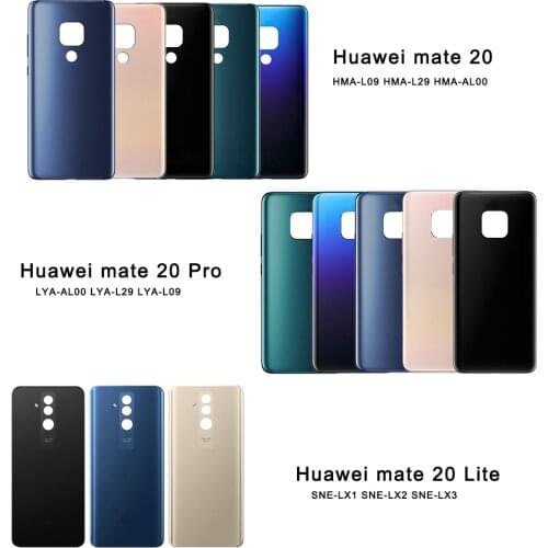 Huawei Mate 20 Lite Battery Cover Back Glass Panel Rear Door Housing Case For Huawei Mate 20 Pro Battery Cover Mate20 Replace