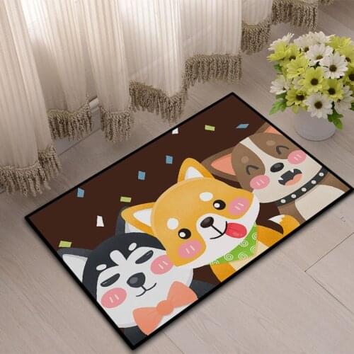 Cartoon Cute Bear Rug Indoor Entrance Doormat Floor Mat Anti-slip Absorbe Kitchen Rugs Bathroom Mat Carpet for Home Decorative