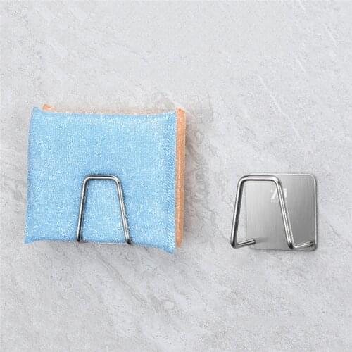 Multi-functional Robe Hooks Kitchen Sink Dish Sponge Drain Storage Holder Rack Towel Soap Dish Holder Bathroom Shelf