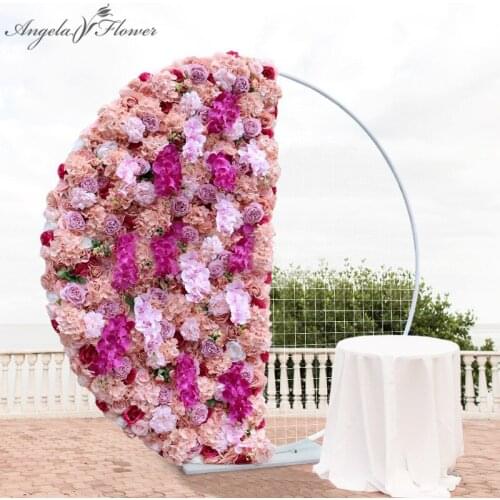 Custom Luxury Rose Orchid Semicircle Floral Arrangement Wedding Arch Decor Backdrop Flower Wall Party Stage Props Window Display