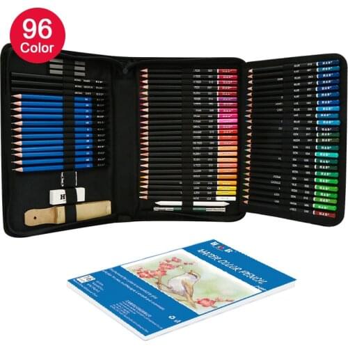 71 74 75 96 Colored Drawing Sketching Pencils Set,Graphite Metallic Color Pencils,Water Oil Soluble Complete Artist Kit