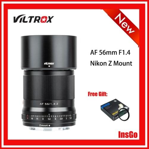 Viltrox 56mm F1.4 Lens for Nikon Z Mount Camera Auto Focus Large Aperture Portrait APS-C Lens for ZFC Z5 Z6 Z7 II Z50