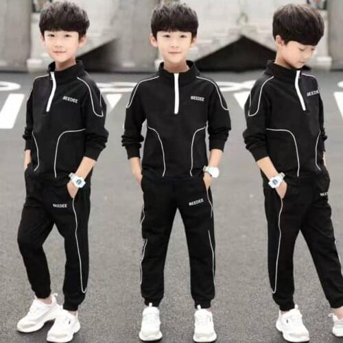 Children Clothes Patchwork Clothes For Boys Outerwear +Pants Boys Clothes Set Spring Autumn Kids Tracksuit 3-13Y