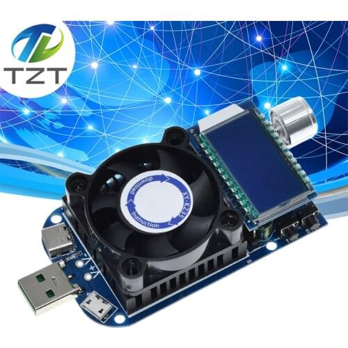 25W 35W QC2.0 QC3.0 USB electronic load adjustable constant current aging resistor battery voltage capacity tester voltmeter