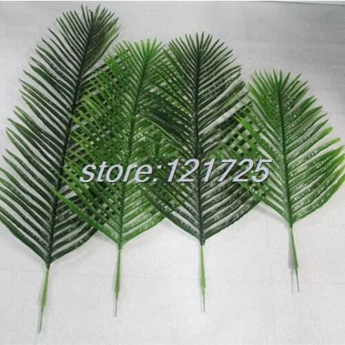 DIY Artificial Palm Tree Plant Leaf Branches Fake Foliage Green Wedding Home Decor outdoor