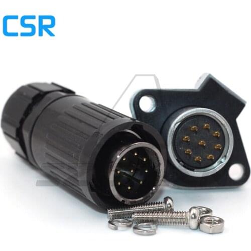 HP20 series, Electric power cable 9 pin connector, 9 pin Plug and socket,Industrial Connectors, Rated current