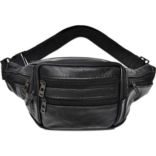 New Pu Leather Waist Bag For Men Travel Waist Pack Male Funny Pack Belt Bag Man Small Crossbody Bags For Phone Pouch Bolso 2021