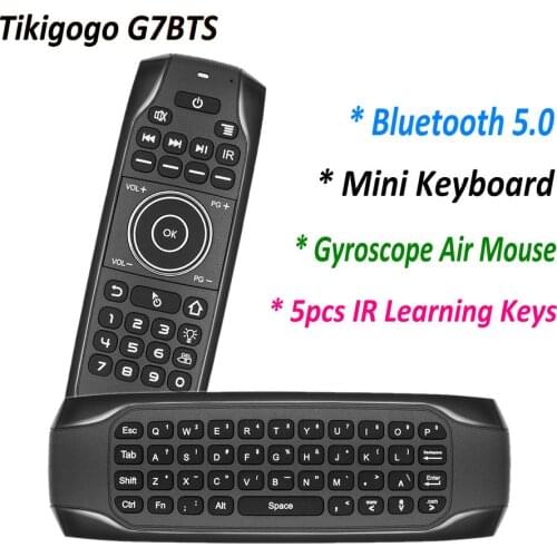 Tikigogo G7BTS Bluetooth Air Mouse Mini Keyboard Gyroscope 5 ir learning for Android Smart TV BOX PC etc. devices with bluetooth
