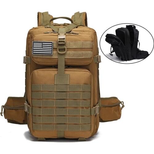 40L Large Capacity Backpack Army Military Waist protection Tactical Waterproof Rucksack Camping Hiking Fishing Hunting Bags