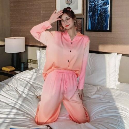 High Quality Silk Fabric Sexy Sleepwear Plus Size Women Sleepwear Loose Version Pajama Set Summer Pajamas Princess Style