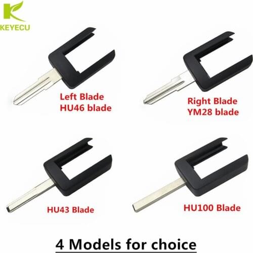 KEYECU Replacement Remote Key Blade For Vauxhall Opel Vectra Astra Zafira Remote Key Fob Shell With HU46/HU43 /HU100/YM28