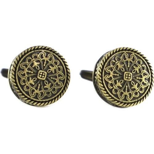 Celtic Cross Cuff Links Burnished Gold Tone Celtic Knot Cufflinks Fathers Day Birthday Cuff Links