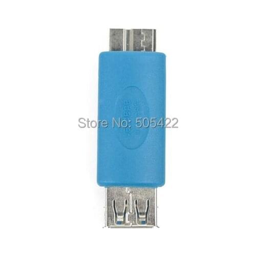 100PCS/LOT Standard USB 3.0 Type A Female to Micro B Male Adapter Connector Converter Blue
