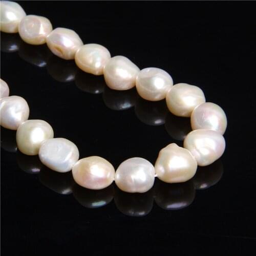 11-12mm Women jewelry making bracelet Accessories Natural real Freshwater Pearls beads charm wholesale white round pearl bead