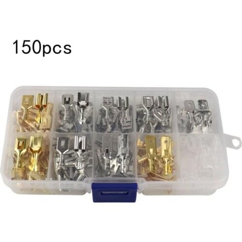 150pcs/1 boxed 6.3 copper terminal with sheath combination set dropshipping