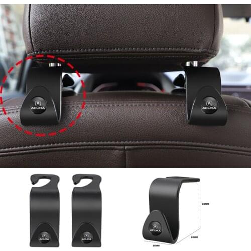 2Pcs ABS Car Seat Back Hooks Portable Hanging Storage Accessries For Acura RDX MDX ILX TLX CDX TLX-L NSX ZDX RLX TSX RSX B17A1