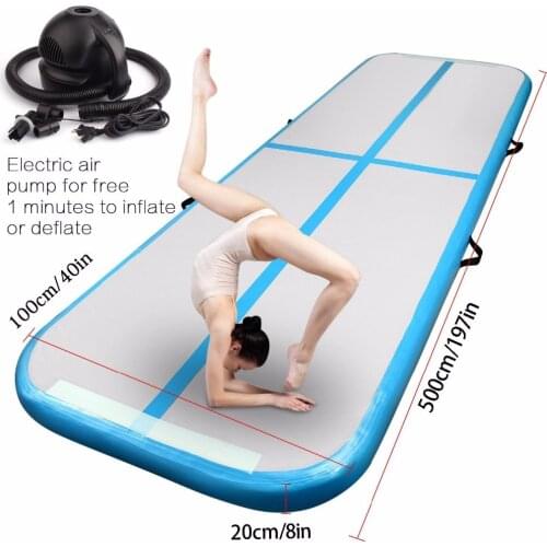 2018 Air track 5m Inflatable Cheap Gymnastics Mattress Gym Tumble Airtrack Floor Tumbling Air Track For Sale Fedex Free Shipping