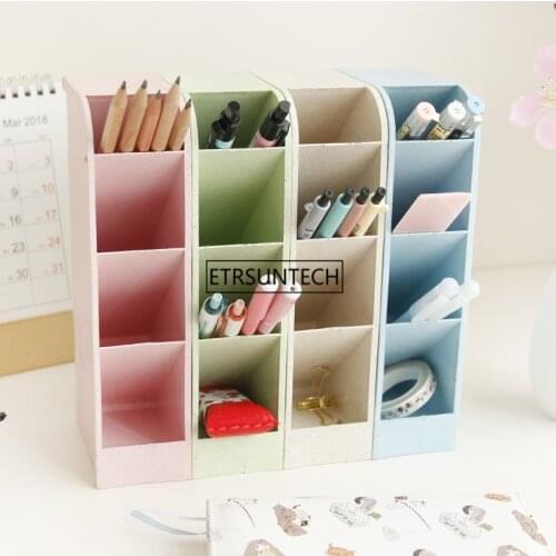 50pcs Desktop Pen Storage Box Makeup Organizer For Cosmetic Storage Case Home Office Bathroom Storage Box