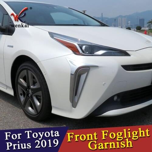 Accessories For Toyota Prius 2019 2020 Car Chromium Styling ABS Chrome Front Fog Light Lamp Eyelid Cover Trim