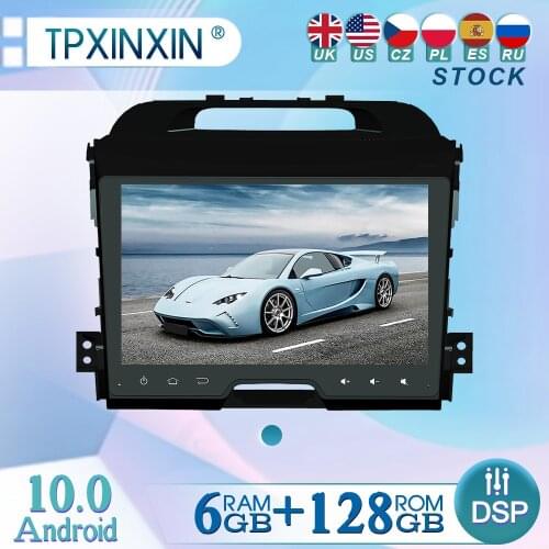 6+128GB For Kia Sportage R 2010-2016 Android 10 Radio Player Car GPS Navigation Head Unit Car Radio with Screen WIFI DSP CARPLAY