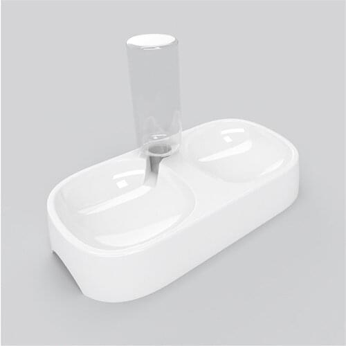 Dual Port Dog Automatic Water Dispenser Feeder Utensils Bowl Cat Drinking Fountain Food Dish Dogs Bowl Cats Pet Dogs Pet Feeder