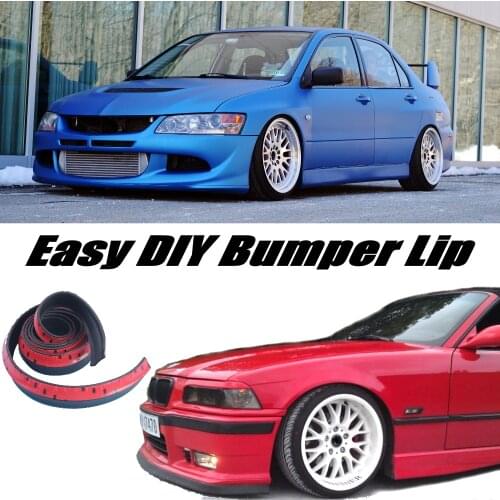 Bumper Lip Lips For Mitsubishi Lancer Evolution EVO / Front Skirt Deflector Spoiler For Car Tuning / Body Kit + Strip