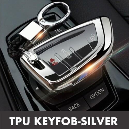 Plating Remote Controller Key Bag Holder For BMW Blade KeyChain Car key Cover Case For BMW X1 X5 X6 F15 F16 F48 BMW 1 / 2 Series