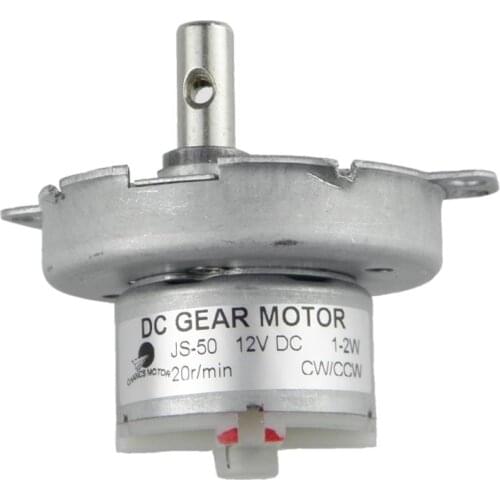 DC Gear Electric Motor JS-50 Synchronous Motor DC 12V 20RPM Speed Reduction Microwave Micromotor