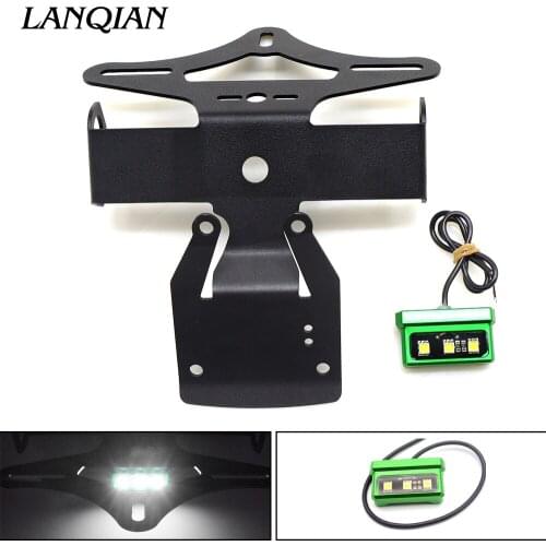 Motorcycle License Plate Bracket indicator lights For kawasaki z750 z800 er6n versys 650