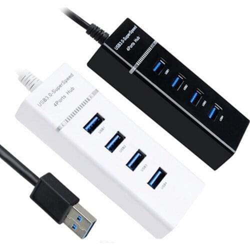 10 Pcs 4-Port USB 3.0 Hub High Speed Multi HUB Splitter Expansion For PC Laptop Flash Drive Computer Accessories Wholesale X2