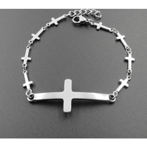 316L Stainless Steel Cross Bracelet for Man $ Women Fashion Jewelry