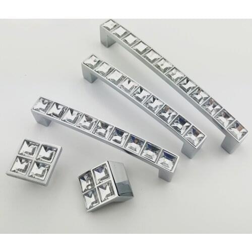 Kitchen Cabinet Crystal Glass Knobs Cabinet Handles Crystal Cupboard Pulls Drawer Knobs Kitchen Furniture Handle Desk Hardware