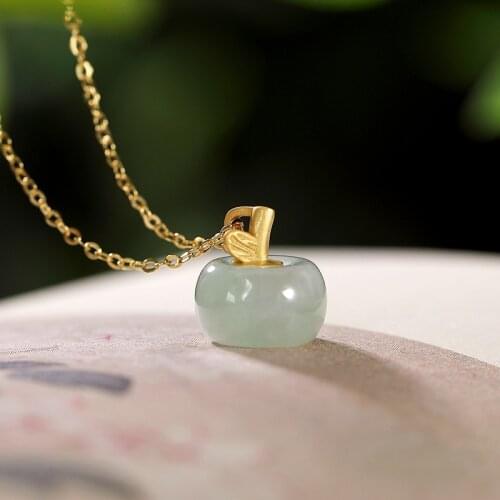 Natural hetian jade Hand-Carved jade lucky jade pendant jade necklaces jewelry silver necklace with 925 sterling silver