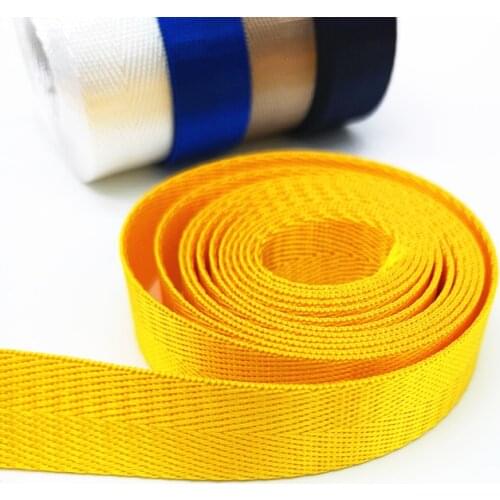 High quality 20-50mm Gold Yellow Nylon Ribbon Webbing Tape DIY Manual Child Safety Seat Backpack Pet Strap Belt Crafts Material
